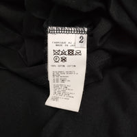 B Yohji Yamamoto 2シルケット 天竺3重半袖Tシャツ NN-T58-074 サイズ2 カットソー ブラック メンズ ビーヨウジヤマモト【中古】5-0815S♪