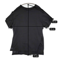 B Yohji Yamamoto 2シルケット 天竺3重半袖Tシャツ NN-T58-074 サイズ2 カットソー ブラック メンズ ビーヨウジヤマモト【中古】5-0815S♪