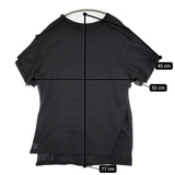 B Yohji Yamamoto 2シルケット 天竺3重半袖Tシャツ NN-T58-074 サイズ2 カットソー ブラック メンズ ビーヨウジヤマモト【中古】5-0815S♪