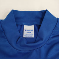 Champion GOLF モックネックシャツ サイズL 定価8580円 ゴルフウェア 半袖Ｔシャツ カットソー ブルー メンズ チャンピオン【中古】5-0815S♪