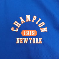 Champion GOLF モックネックシャツ サイズL 定価8580円 ゴルフウェア 半袖Ｔシャツ カットソー ブルー メンズ チャンピオン【中古】5-0815S♪