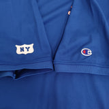 Champion GOLF モックネックシャツ サイズL 定価8580円 ゴルフウェア 半袖Ｔシャツ カットソー ブルー メンズ チャンピオン【中古】5-0815S♪