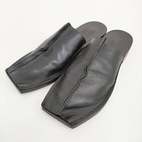 GABRIELA COLL GARMENTS Open Toe Babouche NO.7 39 ラムレザー 革 サンダル 25SS ブラック メンズ ガブリエラコールガーメンツ【中古】5-0902G♪