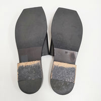 GABRIELA COLL GARMENTS Open Toe Babouche NO.7 39 ラムレザー 革 サンダル 25SS ブラック メンズ ガブリエラコールガーメンツ【中古】5-0902G♪