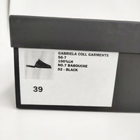 GABRIELA COLL GARMENTS Open Toe Babouche NO.7 39 ラムレザー 革 サンダル 25SS ブラック メンズ ガブリエラコールガーメンツ【中古】5-0902G♪