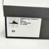 GABRIELA COLL GARMENTS Open Toe Babouche NO.7 39 ラムレザー 革 サンダル 25SS ブラック メンズ ガブリエラコールガーメンツ【中古】5-0902G♪