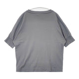 homspun 232-6317 40/2天竺 ハイネック半袖Tシャツ コットン 半袖Ｔシャツ カットソー グレー レディース ホームスパン【中古】6-0423S∞