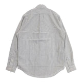 POLO RALPH LAUREN クラシックフィット BDボタンダウン ストライプ 長袖シャツ ホワイト グレー メンズ ポロ・ラルフローレン【中古】5-1113M∞