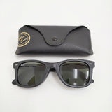 Ray-Ban WAYFARER ウェイファーラー 定価29400円 52□22 150 3N サングラス マットブラック メンズ レイバン【中古】5-0902G♪