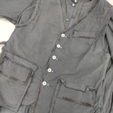 KHOKI コッキ Electic Shirt Vest 定価74800円 シャツベスト ロングシャツ コート ブルーグレー メンズ【中古】5-1204M∞