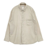 EEL Touki Button no Shirts 陶器ボタン E-18460 コットン 長袖シャツ ベージュ メンズ イール【中古】5-1204M∞