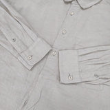 EEL Touki Button no Shirts 陶器ボタン E-18460 コットン 長袖シャツ ベージュ メンズ イール【中古】5-1204M∞