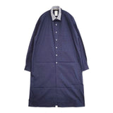 Mr.GENTLEMAN フェイクレイヤード コットン ロング 長袖シャツ ネイビー メンズ ミスタージェントルマン【中古】5-1225M∞