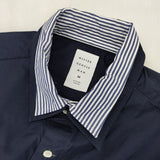 Mr.GENTLEMAN フェイクレイヤード コットン ロング 長袖シャツ ネイビー メンズ ミスタージェントルマン【中古】5-1225M∞