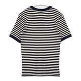 adam et Rope フランス製 GMM-001-0434-A コットン ボーダー 半袖Ｔシャツ カットソー ホワイト ネイビー メンズ アダムエロペ【中古】6-0422S∞