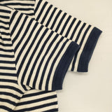 adam et Rope フランス製 GMM-001-0434-A コットン ボーダー 半袖Ｔシャツ カットソー ホワイト ネイビー メンズ アダムエロペ【中古】6-0422S∞