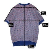 Paris Saint-Germain/EDIFICE ボーダー 半袖 セーター ニット ブルー ホワイト メンズ パリサンジェルマン/エディフィス【中古】6-0422S∞