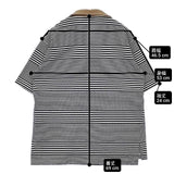 adam et Rope ボーダー 半袖 ポロシャツ ブラック ホワイト ブラウン メンズ アダムエロペ【中古】6-0507S∞