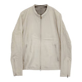 TK ラムレザーシングルライダース 定価33000円 羊革 革ジャン タケオキクチ ジャケット 23AW オフホワイト メンズ ティーケー【中古】5-1014T♪