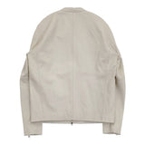 TK ラムレザーシングルライダース 定価33000円 羊革 革ジャン タケオキクチ ジャケット 23AW オフホワイト メンズ ティーケー【中古】5-1014T♪