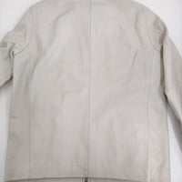 TK ラムレザーシングルライダース 定価33000円 羊革 革ジャン タケオキクチ ジャケット 23AW オフホワイト メンズ ティーケー【中古】5-1014T♪