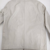 TK ラムレザーシングルライダース 定価33000円 羊革 革ジャン タケオキクチ ジャケット 23AW オフホワイト メンズ ティーケー【中古】5-1014T♪