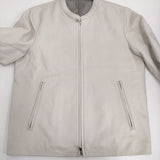 TK ラムレザーシングルライダース 定価33000円 羊革 革ジャン タケオキクチ ジャケット 23AW オフホワイト メンズ ティーケー【中古】5-1014T♪