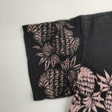 Sacai/SUN SURF パイナップル刺繍 20-04944 コットン 日本製 サイズ2 半袖Ｔシャツ カットソー ブラック ピンク レディース サカイ/サンサーフ【中古】6-0410S△