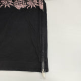 Sacai/SUN SURF パイナップル刺繍 20-04944 コットン 日本製 サイズ2 半袖Ｔシャツ カットソー ブラック ピンク レディース サカイ/サンサーフ【中古】6-0410S△