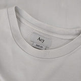 Acy エイシー PATCH L/S TEE acy-23aw-006 サイズ04 長袖Ｔシャツ カットソー ロンＴ ホワイト メンズ【中古】5-1204M∞