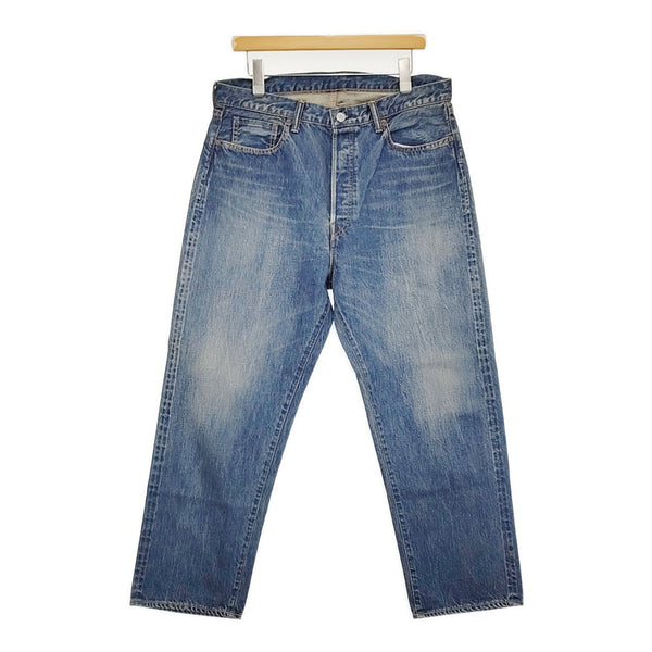 A.PRESSE Washed Denim Wide Pants 定価41800円 サイズ34 デニムパンツ 22AW ブルー メンズ アプレッセ【中古】5-0908G♪