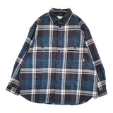 WTAPS COTTON FLANNEL TEXTILE 定価38500円 サイズ02 長袖シャツ 24SS グリーン ホワイト メンズ ダブルタップス【中古】5-0908M♪