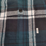 WTAPS COTTON FLANNEL TEXTILE 定価38500円 サイズ02 長袖シャツ 24SS グリーン ホワイト メンズ ダブルタップス【中古】5-0908M♪