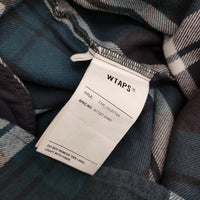 WTAPS COTTON FLANNEL TEXTILE 定価38500円 サイズ02 長袖シャツ 24SS グリーン ホワイト メンズ ダブルタップス【中古】5-0908M♪