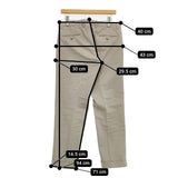 Santaniello コットン ストレッチ スラックス パンツ ベージュ メンズ サルトリア サンタニエッロ【中古】5-1204G∞