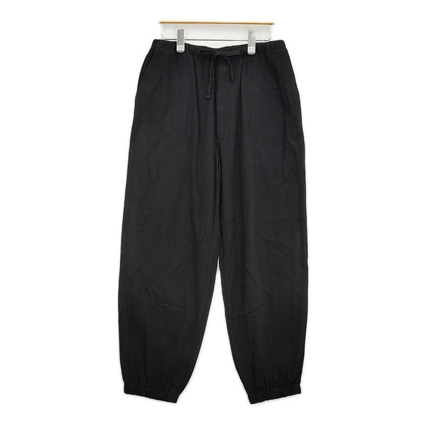 COMOLI シルクネップ ドローストリングパンツ サイズ1 定価61600円 B01-03003 イージー パンツ 25SS ブラック メンズ コモリ【中古】5-0908M♪