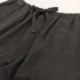 COMOLI シルクネップ ドローストリングパンツ サイズ1 定価61600円 B01-03003 イージー パンツ 25SS ブラック メンズ コモリ【中古】5-0908M♪