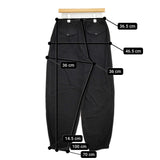 COMOLI シルクネップ ドローストリングパンツ サイズ1 定価61600円 B01-03003 イージー パンツ 25SS ブラック メンズ コモリ【中古】5-0908M♪