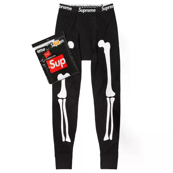 Supreme/Hanes 新品 hanes bones thermal pant サイズL FW24A76 サーマル パンツ 24AW ブラック メンズ シュプリーム/ヘインズ【中古】5-0902G♪