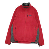 patagonia R2 フルジップ フリースジャケット 25136F0 サイズL ジャケット レッド グレー メンズ パタゴニア【中古】5-1014T♪
