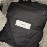 marka 3TUCK TAPERED FIT EASY WOOL MOHAIR TROPICAL イージー パンツ グレージュ メンズ マーカ【中古】5-1204G∞