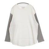 UNUSED hree Quarter Sleeve Thermal US2069 ワッフル サーマル カットソー ホワイト グレー メンズ アンユーズド【中古】5-1225M∞