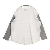 UNUSED hree Quarter Sleeve Thermal US2069 ワッフル サーマル カットソー ホワイト グレー メンズ アンユーズド【中古】5-1225M∞