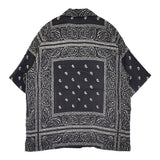 UNUSED bandanna short sleeve shirt ペイズリーショートスリーブシャツ US1798 半袖シャツ ブラック ホワイト メンズ アンユーズド【中古】6-0512S♪
