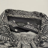 UNUSED bandanna short sleeve shirt ペイズリーショートスリーブシャツ US1798 半袖シャツ ブラック ホワイト メンズ アンユーズド【中古】6-0512S♪