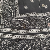 UNUSED bandanna short sleeve shirt ペイズリーショートスリーブシャツ US1798 半袖シャツ ブラック ホワイト メンズ アンユーズド【中古】6-0512S♪