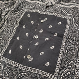 UNUSED bandanna short sleeve shirt ペイズリーショートスリーブシャツ US1798 半袖シャツ ブラック ホワイト メンズ アンユーズド【中古】6-0512S♪