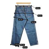 EVCON 5POCKET TUCK WIDE DENIM PANTS 定価19800円 183-91507 ジーンズ デニムパンツ ブルー メンズ エビコン【中古】5-1204G∞