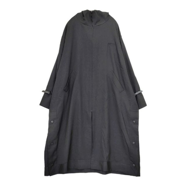 Dulcamara フード サイドボタン ウール コート ブラック メンズ ドゥルカマラ【中古】5-1027T∞