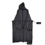 Dulcamara フード サイドボタン ウール コート ブラック メンズ ドゥルカマラ【中古】5-1027T∞